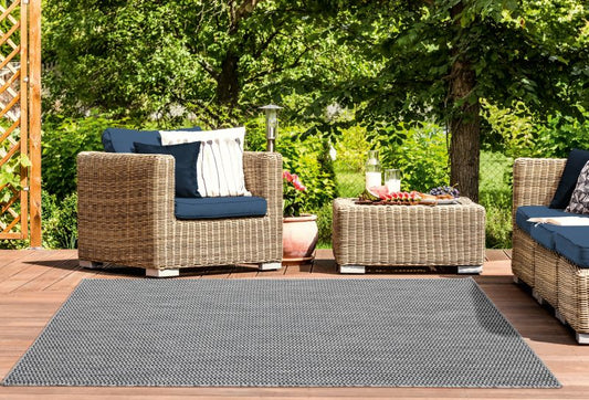 AUGUSTA Collection BLACK outdoor/indoor Area Rug | 3900 10570