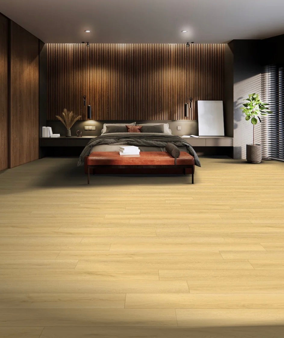 Bear Woods Astoria Gold - 12mm AC5 Waterproof Laminate Flooring | 9” x 72” Extra Long Planks