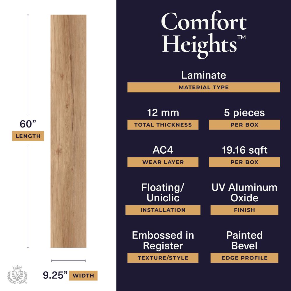 Comfort Heights - Camden Ridge | AC4 12mm 9x60 Laminate | Lions Floor