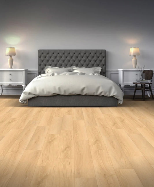 Bear Woods Kashmir Beige - 12mm AC5 Waterproof Laminate Flooring | 9” x 72” Extra Long Planks