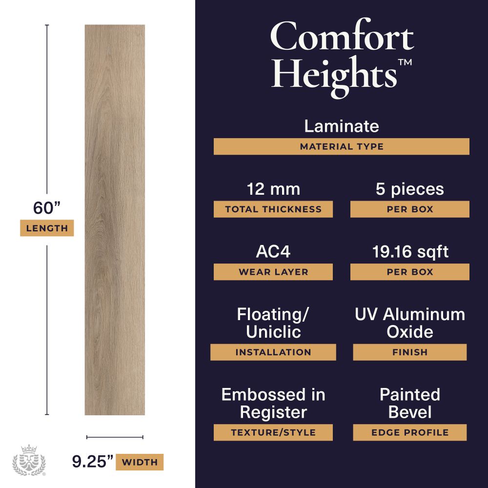 Comfort Heights - Cedar View | AC4 12mm 9x60 Laminate | Lions Floor