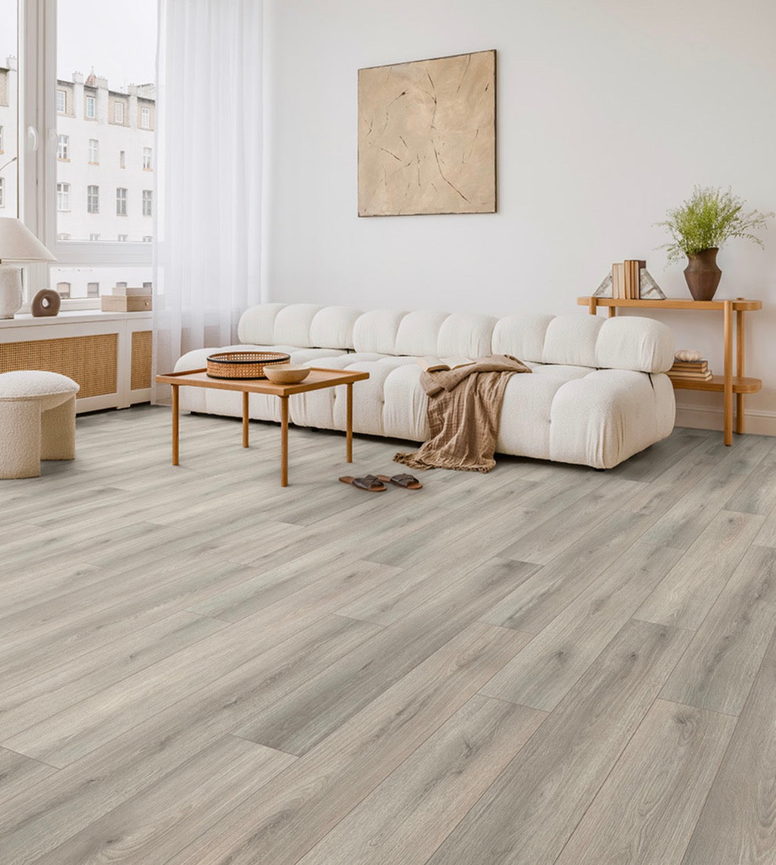Bavaria Oak Sandstone – 8mm AC5 7.67x50.7” Waterproof Laminate Flooring | Kronospan/Muller Graff