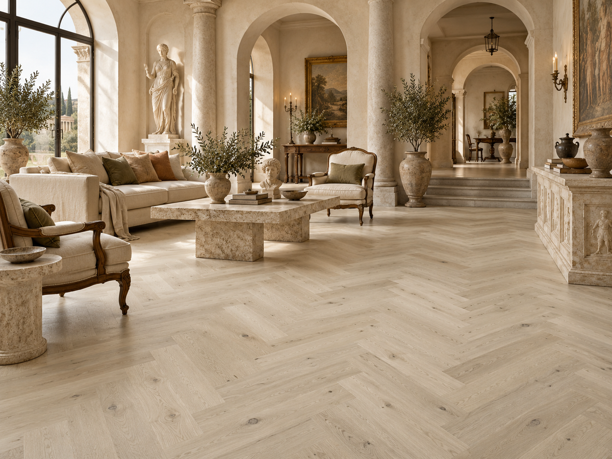 Herringbone - Bastia | 3mm 6x36 5/8” | European Oak Engineered Hardwood | Celeste Floors