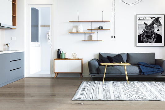 Hemingway Mocha Chip 12 mil 4.2mm 7x48 SPC Vinyl plank | Aperion / Caspar Flooring Direct