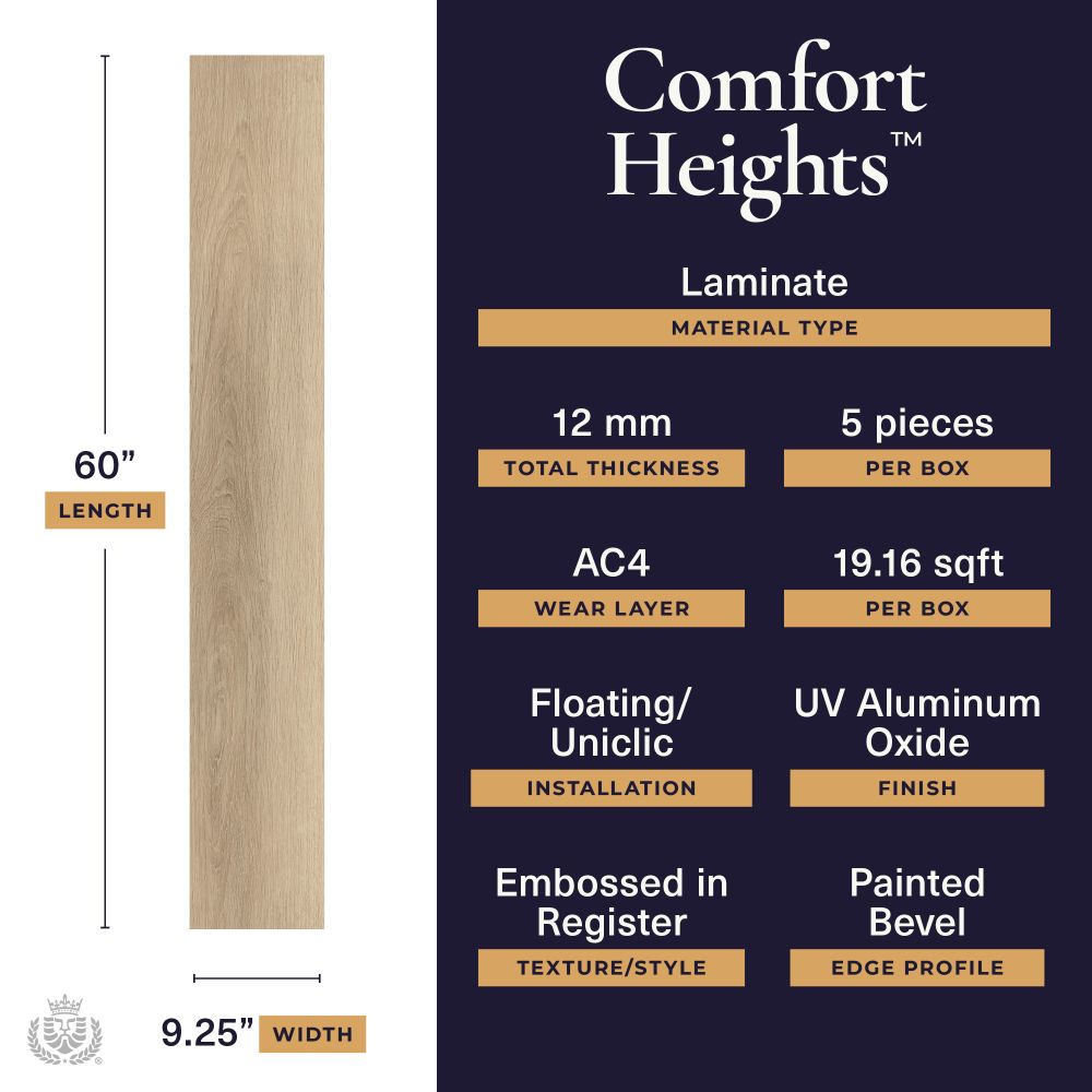Comfort Heights - Pine Ridge | AC4 12mm 9x60 Laminate | Lions Floor