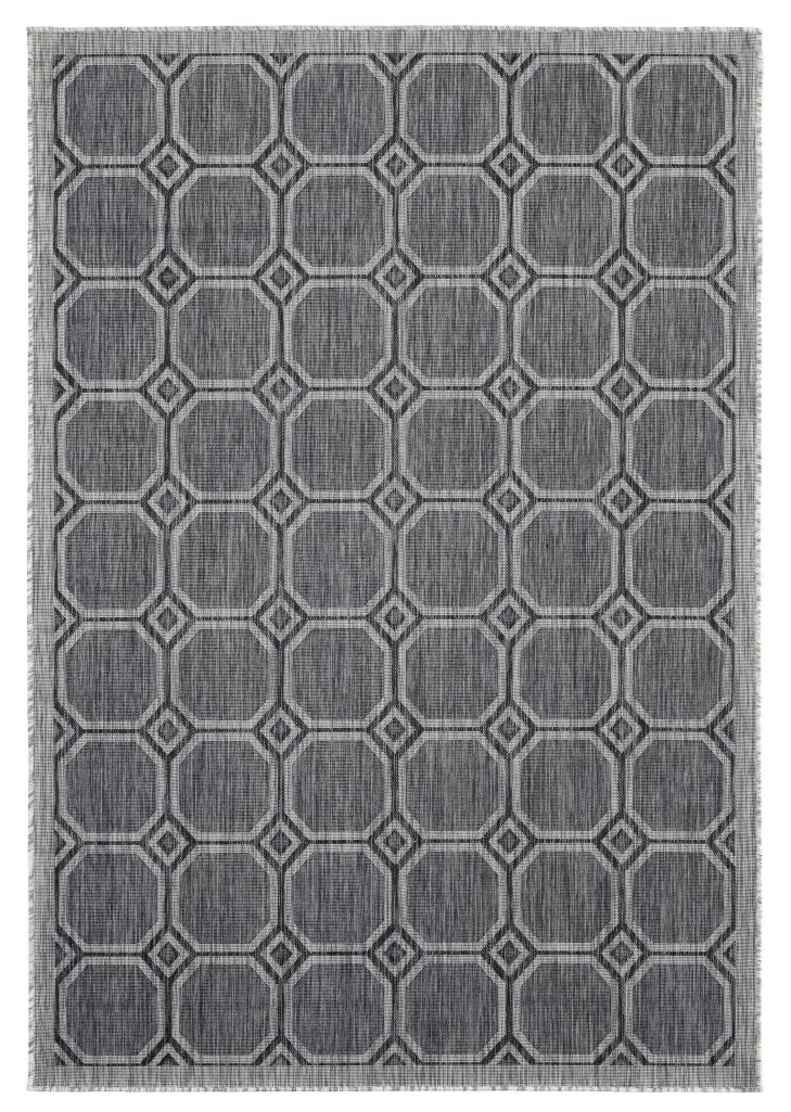 AUGUSTA Collection BLACK outdoor/indoor Area Rug | 3900 10670