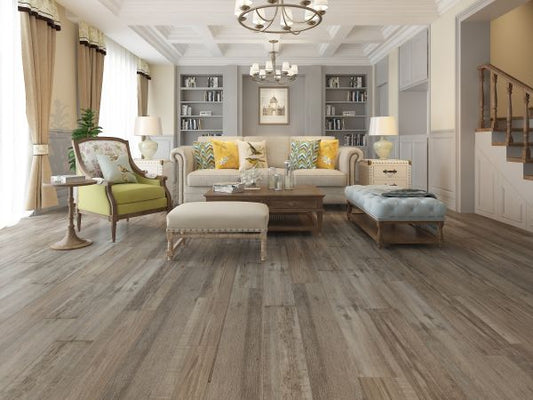 Saratoga Cafe Americano 20mil 5mm 7x48 SPC Vinyl Plank | United Weavers / Caspar Flooring Direct