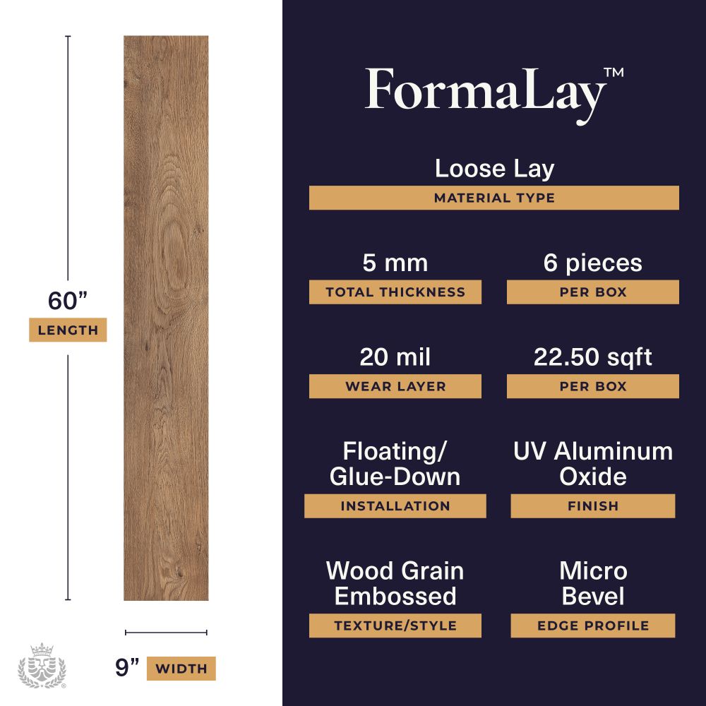 Formalay - StrataView | 20mil 5mm 9x60 Looselay LVP | Lions Floor