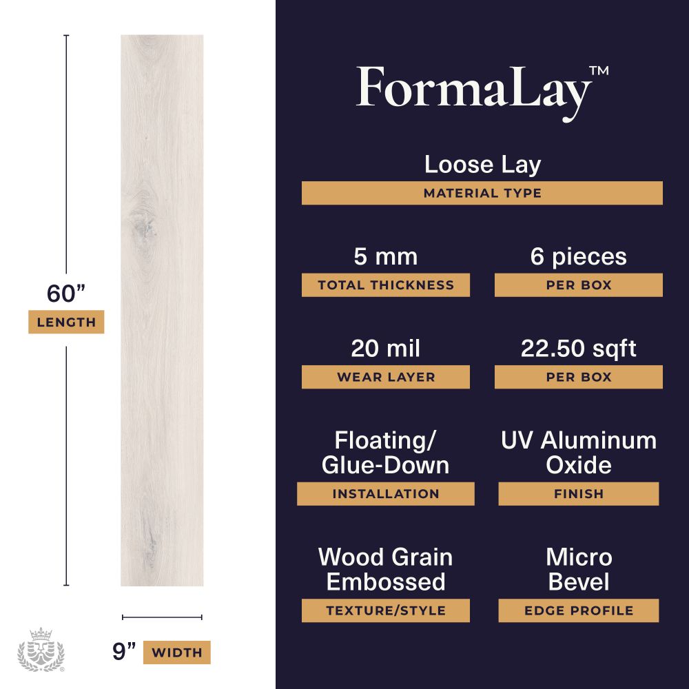 Formalay - Radius Mark | 20mil 5mm 9x60 Looselay LVP | Lions Floor