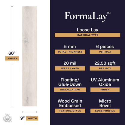Formalay - Radius Mark | 20mil 5mm 9x60 Looselay LVP | Lions Floor