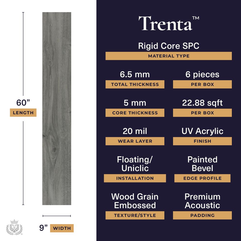 Trenta - Crown Pebble | 20mil 6.5mm 9x60 | Lions Floor