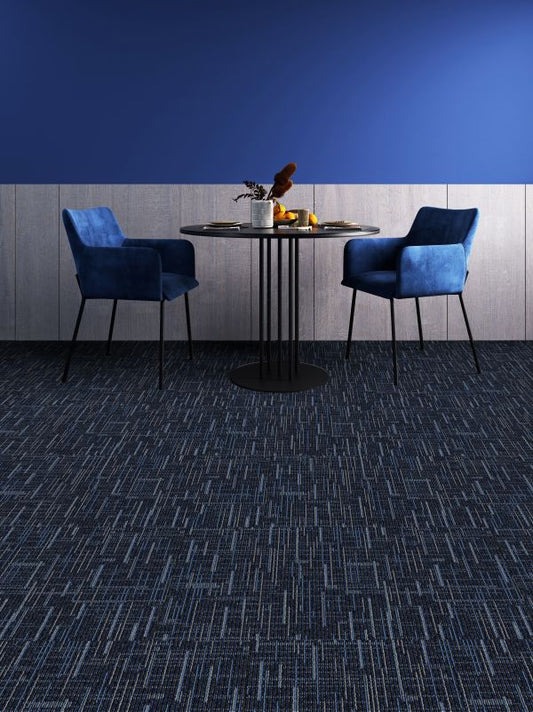 West Point Carpet Tile Blue – 20” x 20” – Commercial Grade