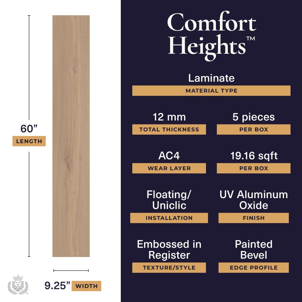 Comfort Heights - County Aura | AC4 12mm 9x60 Laminate | Lions Floor