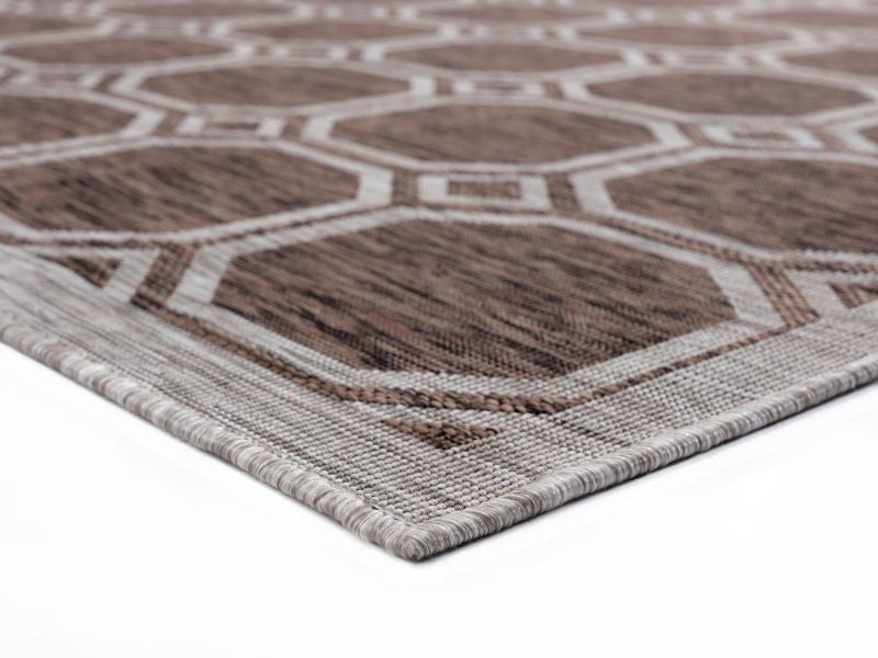 AUGUSTA Collection BROWN outdoor/indoor Area Rug | 3900 10650