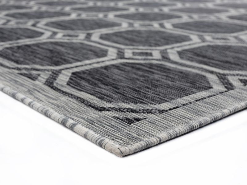 AUGUSTA Collection BLACK outdoor/indoor Area Rug | 3900 10670