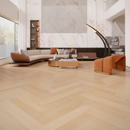 Herringbone - Aurora | 3mm 6x36 5/8” | European Oak Engineered Hardwood | SLCC Flooring
