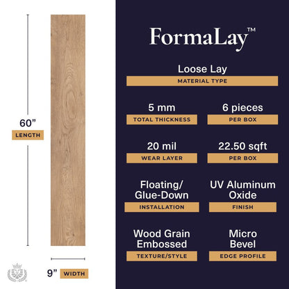 Formalay - Apex Form | 20mil 5mm 9x60 Looselay LVP | Lions Floor