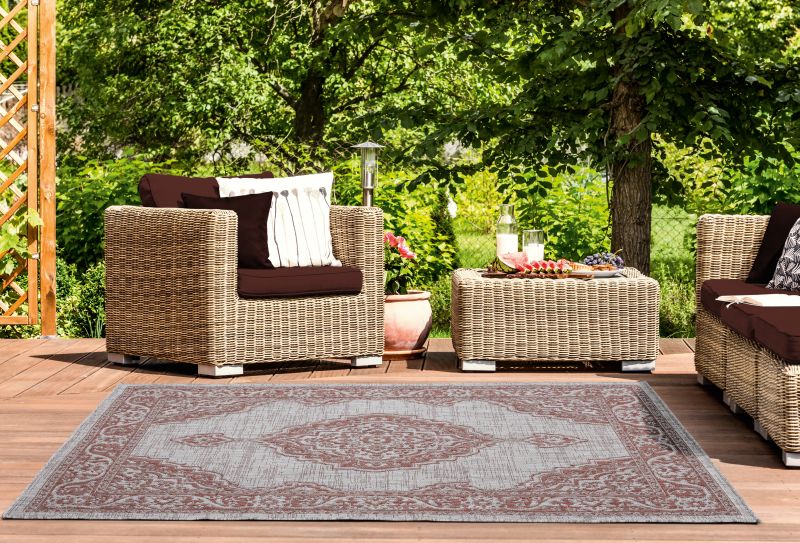 AUGUSTA Collection RED outdoor/indoor Area Rug | 3900 10229