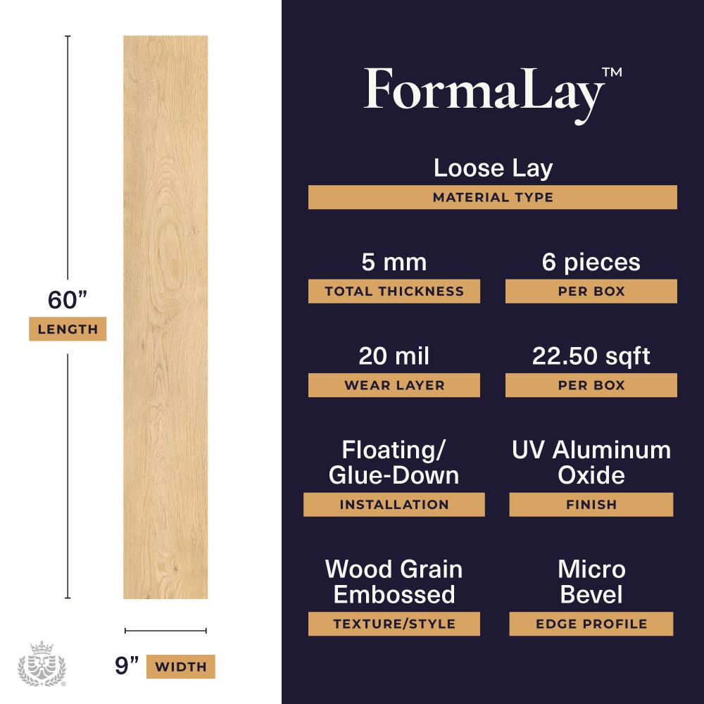 Formalay - Contour Flex | 20mil 5mm 9x60 Looselay LVP | Lions Floor