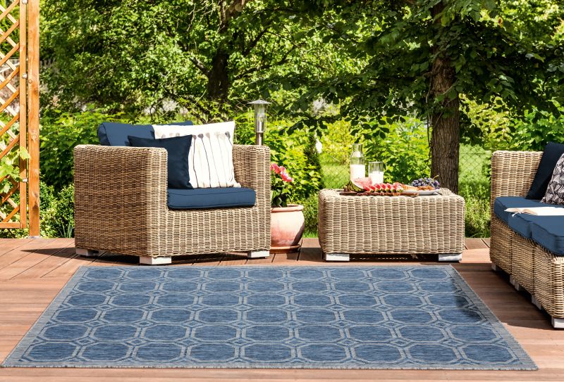 AUGUSTA Collection BLUE outdoor/indoor Area Rug | 3900 10660