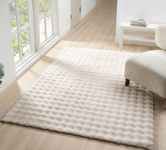 Lavish Bubble Collection Beige Area Rug |  (150 25026)