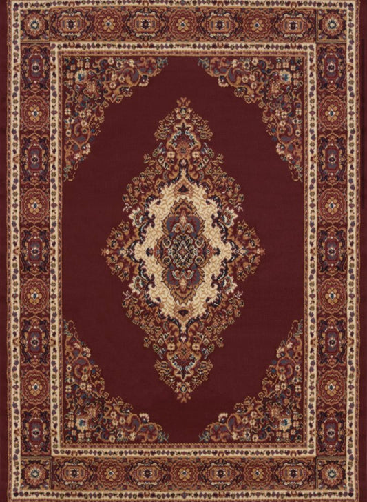 Manhattan Collection Oriental Burgundy Area Rug | 940 35334