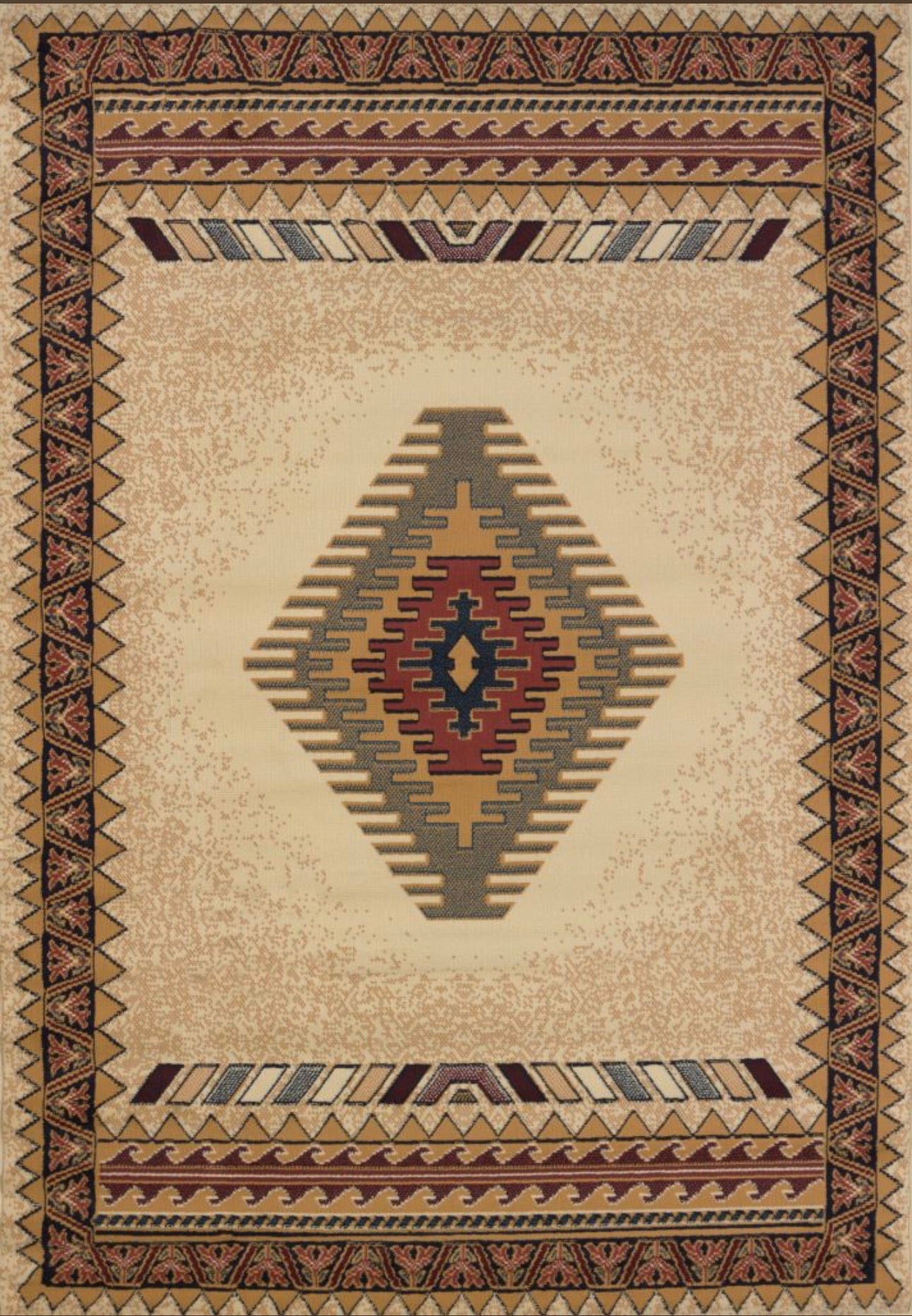 Manhattan Collection Southwestern Cream Area Rug | 940 27097