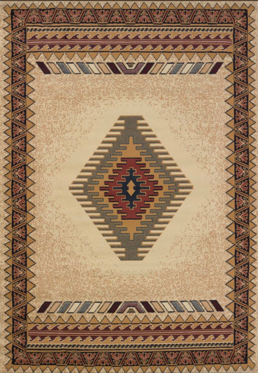 Manhattan Collection Southwestern Cream Area Rug | 940 27097