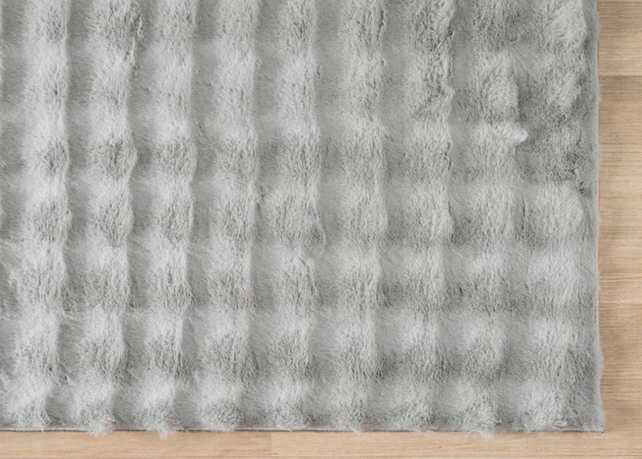 Lavish Bubble Collection Silver Area Rug  | (150 25071)