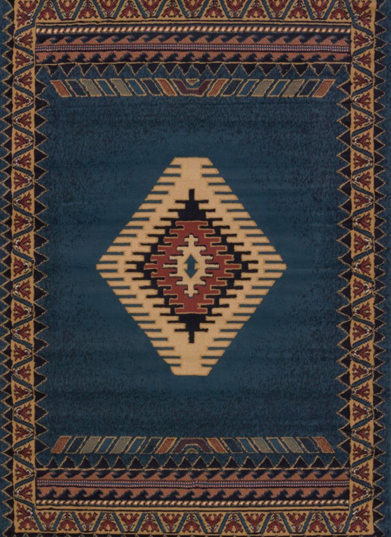 Manhattan Collection Southwestern LT Blue Area Rug | 940 27060