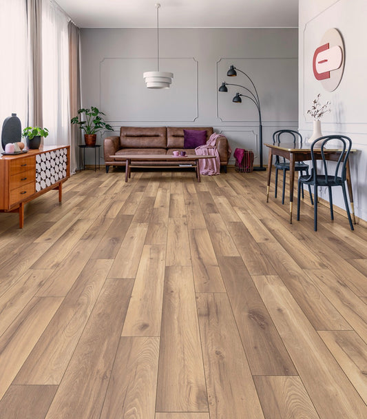 Bavaria Oak Maplewood – 8mm AC5 7.67x50.7” Waterproof Laminate Flooring | Kronospan/Muller Graff
