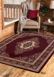Manhattan Collection Oriental Burgundy Area Rug | 940 35334