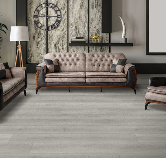 North Forest Stantead Grey – 12mm AC5 Waterproof Laminate Flooring | 9” x 72” Extra Long Planks