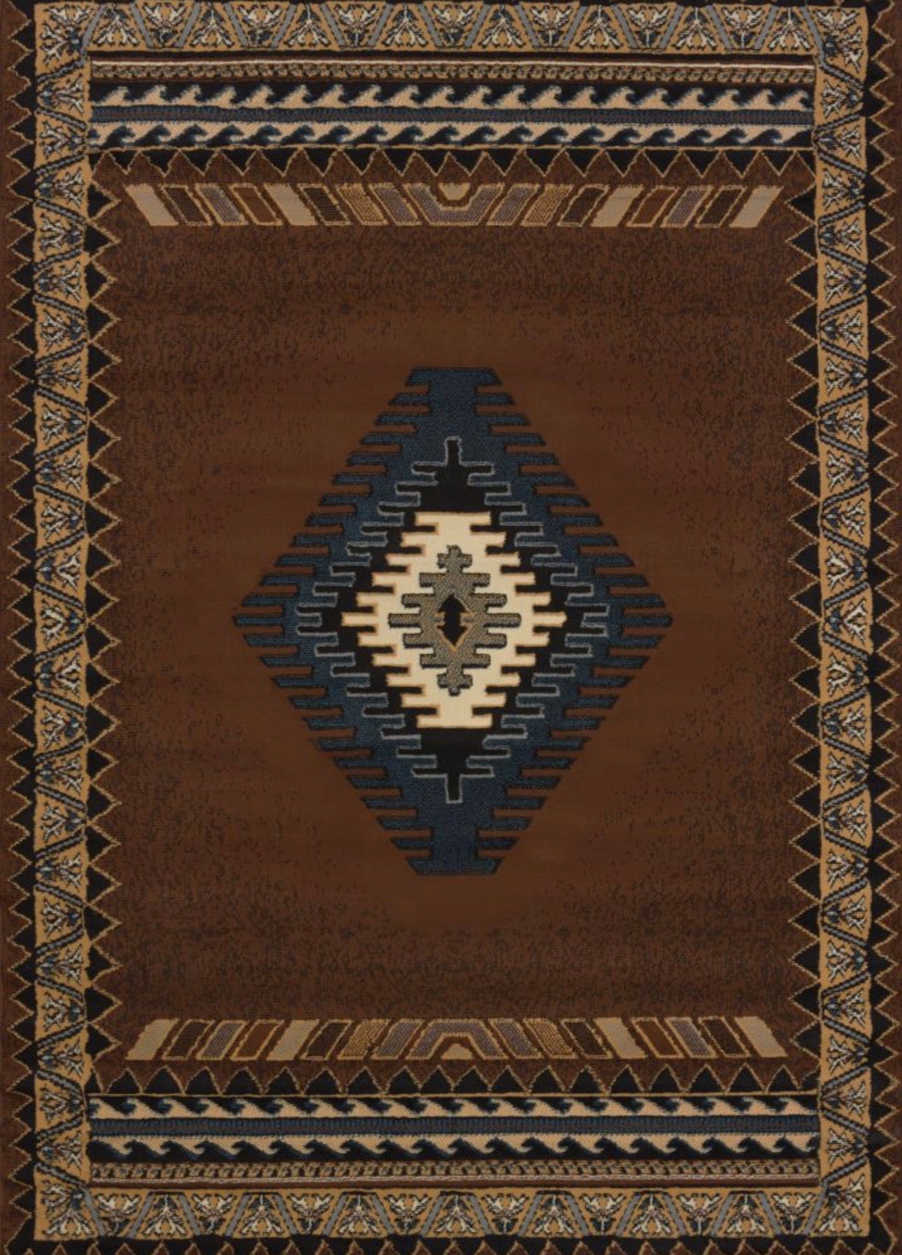 Manhattan Collection Southwestern Brown Area Rug | 940 27050