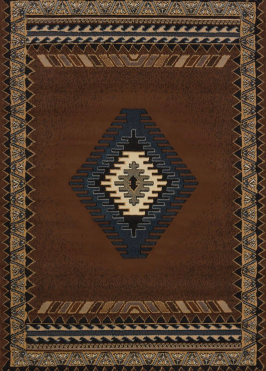 Manhattan Collection Southwestern Brown Area Rug | 940 27050