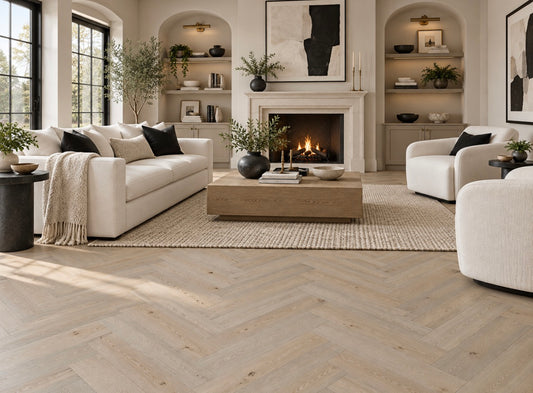Herringbone - Pyrenees | 3mm 6x36 5/8” | European Oak Engineered Hardwood | Celeste Floors